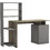 Pakoworld Meza Γραφείο Ξύλινο με Βιβλιοθήκη 128.8x55x146.3cm 230-000057