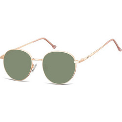 Sunoptic SG-912D51 Γυναικεία Γυαλιά Ηλίου Στρογγυλά Μεταλλικά Χρυσά με Πράσινο Φακό