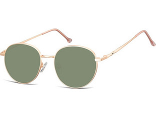 Sunoptic SG-912D51 Γυναικεία Γυαλιά Ηλίου Στρογγυλά Μεταλλικά Χρυσά με Πράσινο Φακό