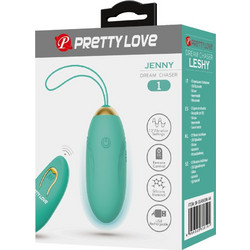 Pretty Love Jenny Δονητής Egg για Ζευγάρια με Τηλεχειριστήριο 7cm Πράσινος