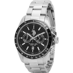U.S. Polo Assn. Charles Ανδρικό Ρολόι Χρονογράφος με Ασημί Μεταλλικό Μπρασελέ USP7005BK