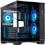 Chieftec Visio Black Gaming Cube Κουτί Υπολογιστή RGB με Πλαϊνό Παράθυρο
