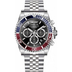 Invicta Pro Diver Ανδρικό Ρολόι Χρονογράφος με Ασημί Μεταλλικό Μπρασελέ 48117