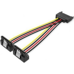 Vention Καλώδιο Σκληρού Δίσκου 15-Pin SATA Male to 2 x 15-Pin SATA Female 0.15m Multicolor