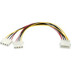 Lindy 33126 Καλώδιο Τροφοδοσίας 4-Pin Molex to 2 x 4-Pin Molex Female 0.25m Multicolor