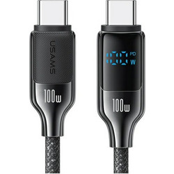 Usams SJ742 Braided USB-C to USB-C 100W 1.2m Black SJ742USB01