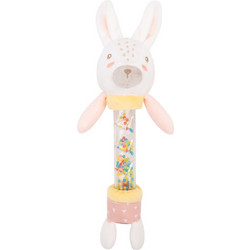 KikkaBoo Rabbits in Love Υφασμάτινη Κουδουνίστρα Μαράκα για Νεογέννητα