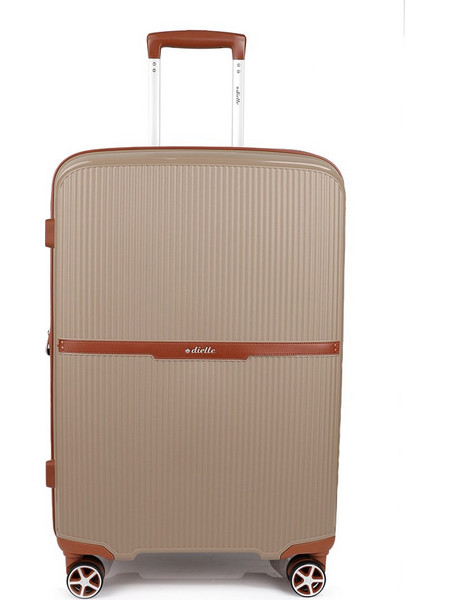 Dielle 190/60 Βαλίτσα Μεσαία 66x44x28cm με 4 Ρόδες Ταμπά