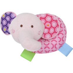 Lorelli Donut Elephant Pink Υφασμάτινη Κουδουνίστρα Κρίκος για Νεογέννητα