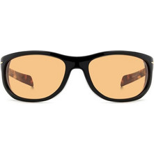 David Beckham DB7117S WR7W7 Ανδρικά Γυαλιά Ηλίου Ορθογώνια Κοκάλινα Μαύρα με Πορτοκαλί Φακό