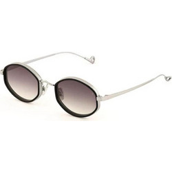 Eyepetizer NAOMI A-1-27 Ανδρικά Γυαλιά Ηλίου Στρογγυλά Μεταλλικά Ασημί με Μαύρο Degradee Φακό