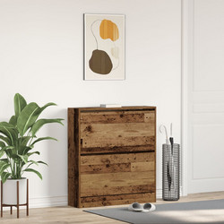 vidaXL Παπουτσοθήκη Ξύλινη Φυσικό Χρώμα M87.5xΠ21xY80cm 862214