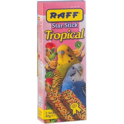 Raff Star Stick Tropical Parakeets with Exotic Fruits 60gr 10τμχ
