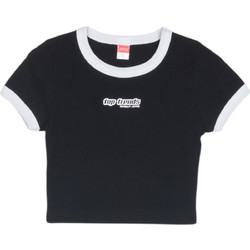 Joyce Παιδικό Crop Top Κοντομάνικο Μαύρο Λευκό 2513511