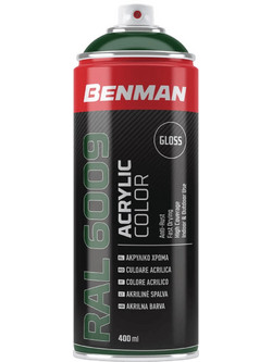 Benman Ακρυλικό Σπρέι Βαφής Κυπαρίσσι Gloss 400ml RAL 6009