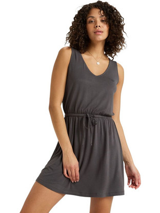 Roxy Low Tides Mini Καλοκαιρινό Καθημερινό Φόρεμα Μεταξωτό Ανθρακί ERJKD03514-KTA0