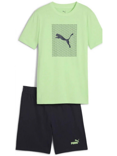 Puma Παιδικό Σετ για Αγόρι Καλοκαιρινό Πράσινο Mint Μαύρο 686300-49