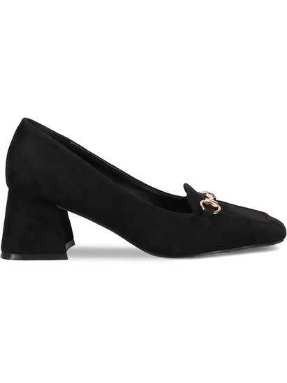 Migato Γόβες Suede με Χοντρό Χαμηλό Τακούνι Μαύρες 100001031-014