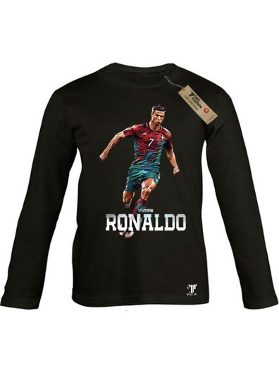 Takeposition Cristian Ronaldo Παιδικό T-Shirt Μακρυμάνικο Μαύρο 814-5596