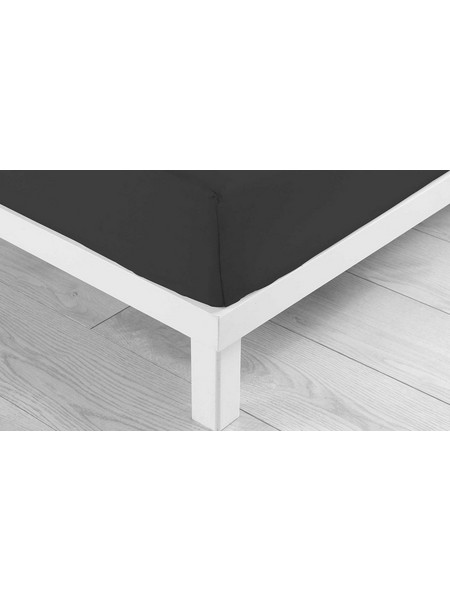 Douceur d'interieur Σεντόνι Υπέρδιπλο Βαμβακερό με Λάστιχο 160x200+30 Black