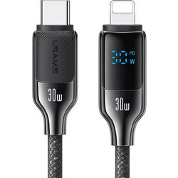 Usams HX Series Braided USB-C to Lightning Cable 30W 1.2m Black SJ741