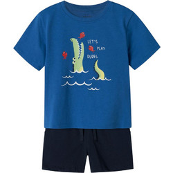 Name It Παιδικό Σετ για Αγόρι Καλοκαιρινό Royal Blue Μαύρο 13241583