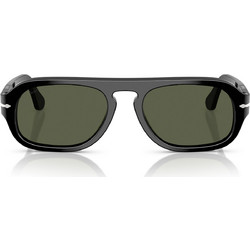 Persol PO3369S 95/31 Ανδρικά Γυαλιά Ηλίου Aviator Κοκάλινα Μαύρα με Πράσινο Φακό