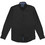 Double Ανδρικό Πουκάμισο Βαμβακερό Μακρυμάνικο Slim Fit Μαύρο GS-5015