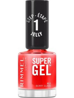 Rimmel Super Gel STEP 1 011 Berry Glace Gloss Βερνίκι Νυχιών Μακράς Διαρκείας 12ml