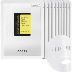 Cosrx Advanced Snail Mucin Power Sheet Μάσκα Προσώπου για Ενυδάτωση με Εκχύλισμα Σαλιγκαριού 10x25ml