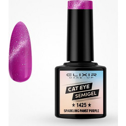 Elixir 1425 Sparkling Panst Purple Cat Eye Ημιμόνιμο Βερνίκι Νυχιών 8ml