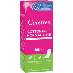 Carefree Cotton Feel Normal Aloe Σερβιετάκια για Ελαφριά Ροή 2 Σταγόνες 20τμχ