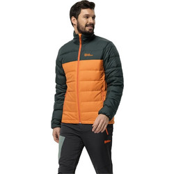 Jack Wolfskin Ανδρικό Μπουφάν Χειμωνιάτικο Puffer Πορτοκαλί Μαύρο 1207681-3285