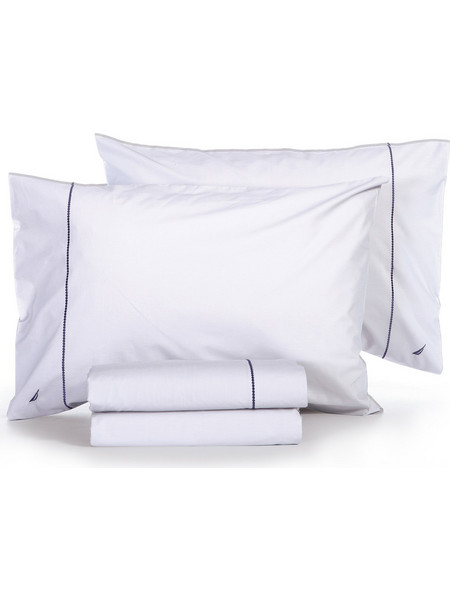 Nef-Nef Σετ Σεντόνια Υπέρδιπλα Βαμβακερά 240x270 Nautica Nau Wave Solid White