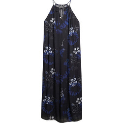 Superdry Beach Cami Midi Καλοκαιρινό Καθημερινό Φόρεμα Floral Μεταξωτό Μαύρο W8011954A