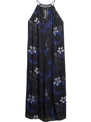 Superdry Beach Cami Midi Καλοκαιρινό Καθημερινό Φόρεμα Floral Μεταξωτό Μαύρο W8011954A
