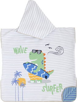 Nima Surf 3/5 Παιδικό Πόντσο Θαλάσσης Microfiber Λευκό