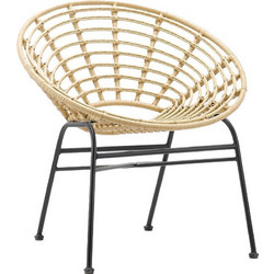 Nextdeco Helios Πολυθρόνα Κήπου Rattan Μπεζ 32797-2