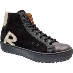 Boxer Γυναικεία Sneakers Flatforms Μποτάκια Μαύρα 54076-15-011