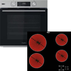 Whirlpool Φούρνος Ηλεκτρικός Άνω Πάγκου 71lt 56cm OMSK58HU1SX με Κεραμικές Εστίες AKT8090NE
