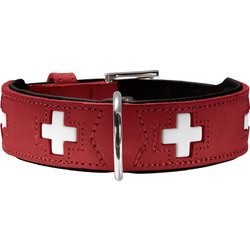 Hunter Swiss Δερμάτινο Κολάρο Σκύλου Κόκκινο 3.9x61-68cm
