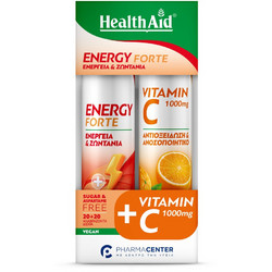 Health Aid Energy Forte 20s + Vitamin C 1000mg 20 Αναβράζοντα Δισκία