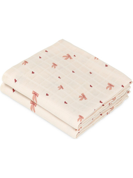 Cam Cam Copenhagen Bows Πάνες Αγκαλιάς από Μουσελίνα Μπεζ 70x70cm 2τμχ