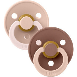 BIBS Colour Πιπίλες Καουτσούκ 6m+ Blush Woodchuck 2τμχ