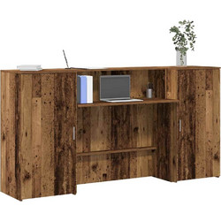 vidaXL Γραφείο Reception Ξύλινο με Βιβλιοθήκη 200x50x103.5cm 3324221