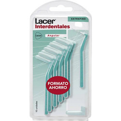 Lacer Angular Extrafino Μεσοδόντια Βουρτσάκια Τιρκουάζ 2x10τμχ