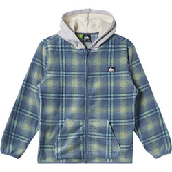Quiksilver Παιδική Ζακέτα Fleece με Κουκούλα και Φερμουάρ Navy Μπλε Πράσινο Mint Γκρι AQBFT03107-BYL8