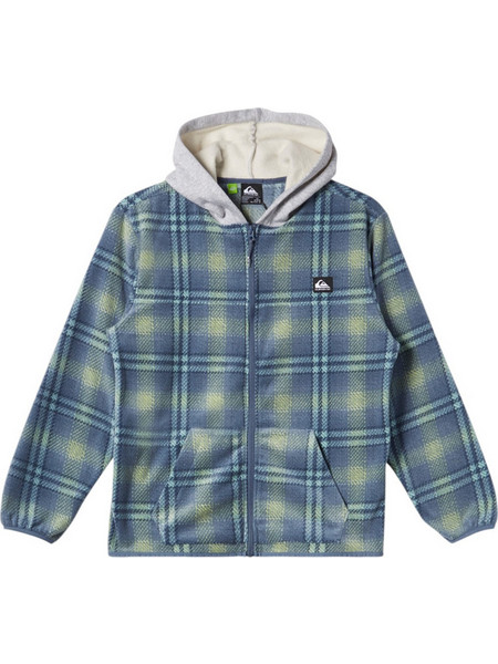 Quiksilver Παιδική Ζακέτα Fleece με Κουκούλα και Φερμουάρ Navy Μπλε Πράσινο Mint Γκρι AQBFT03107-BYL8