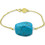 Chxaos Γυναικείο Βραχιόλι Αλυσίδα από Ασήμι 925 Επιχρυσωμένο Τιρκουάζ BR2304-G