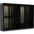 Hanah Home Εξάφυλλη Ντουλάπα Ρούχων Kale Ανθρακί 270x52x210cm 506MNR2728
